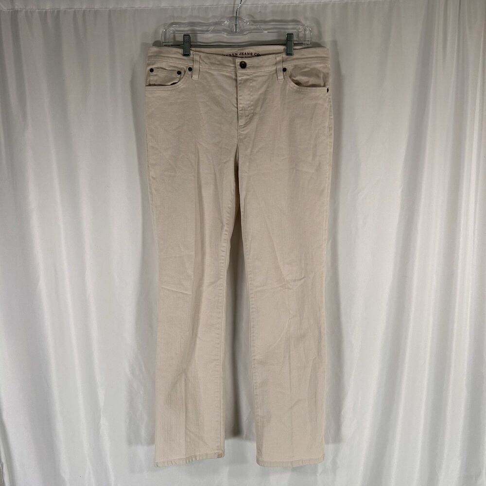 Lauren Jeans CO Premium Women's 10 White Denim Classic Straight Cotton Blend